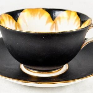 Vintage Victoria Crown C&E Bone China England Jonquil Teacup and Saucer c1936